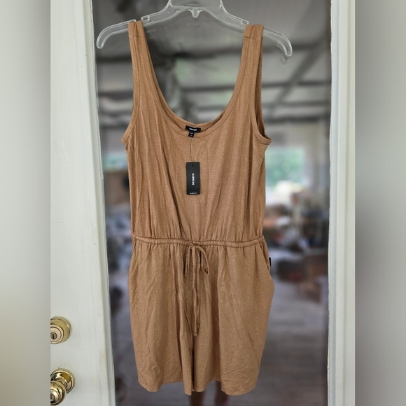 NWT Express Gold Sleeveless Jumpsuit Romper SHIMMER Small - Picture 1 of 4